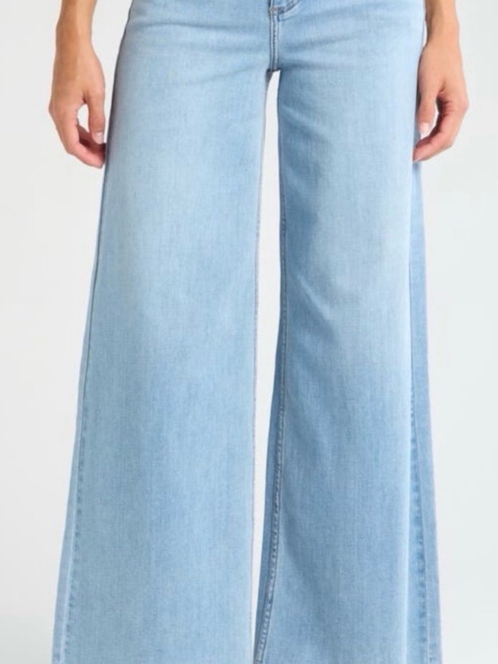 Rag & Bone Serena High Waist
Wide Leg Jeans Raw Hem Size 25